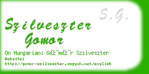 szilveszter gomor business card